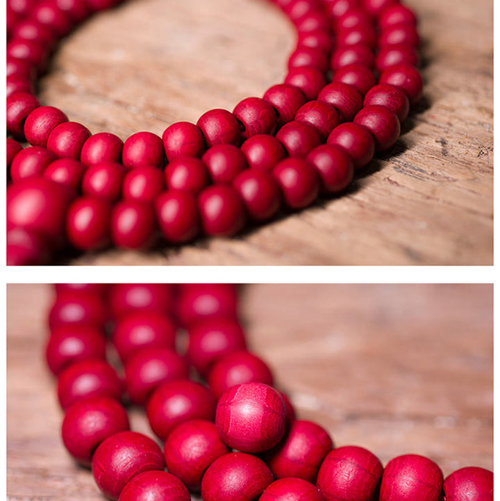 Abelia Biflora Wood 108-Bead Mala Bracelet — product view 9