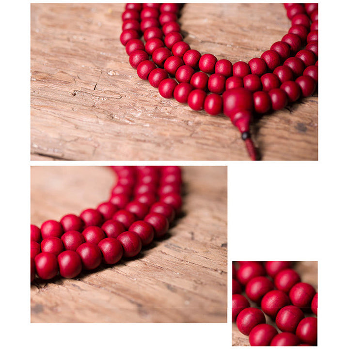 Abelia Biflora Wood 108-Bead Mala Bracelet — product view 10
