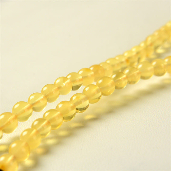 Amber Clear 108-Bead Mala Bracelet — product view 4
