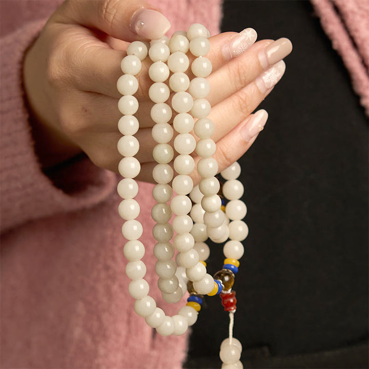 Quartzite 108-Bead Mala Bracelet — product view 3