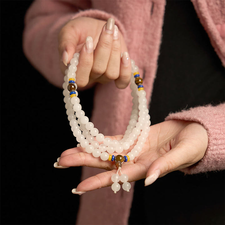 Quartzite 108-Bead Mala Bracelet — product view 6