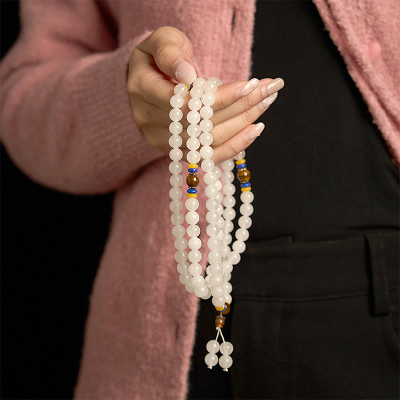 Quartzite 108-Bead Mala Bracelet — product view 7