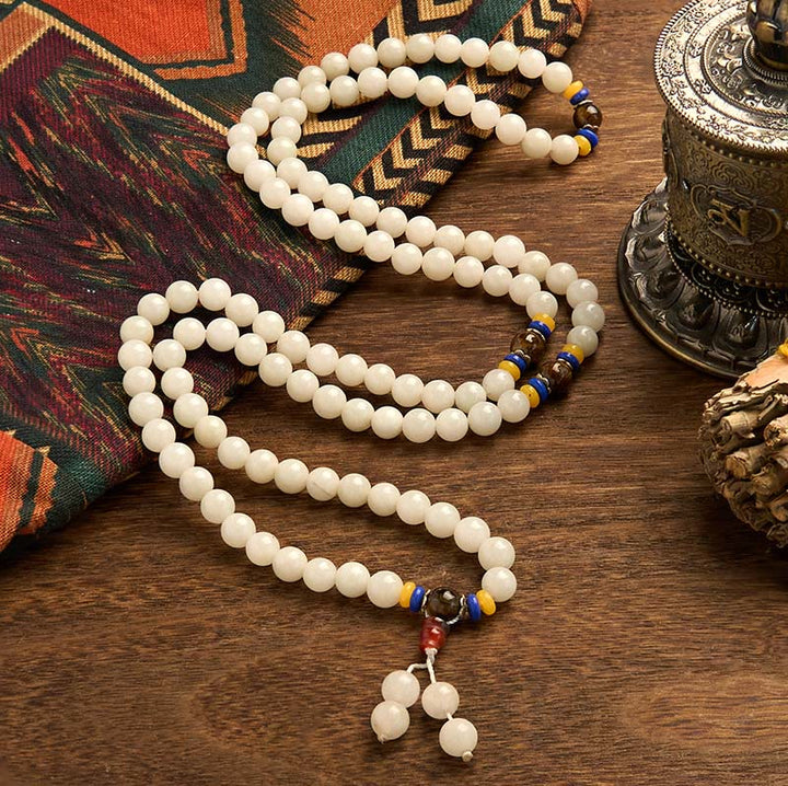 Quartzite 108-Bead Mala Bracelet — product view 8