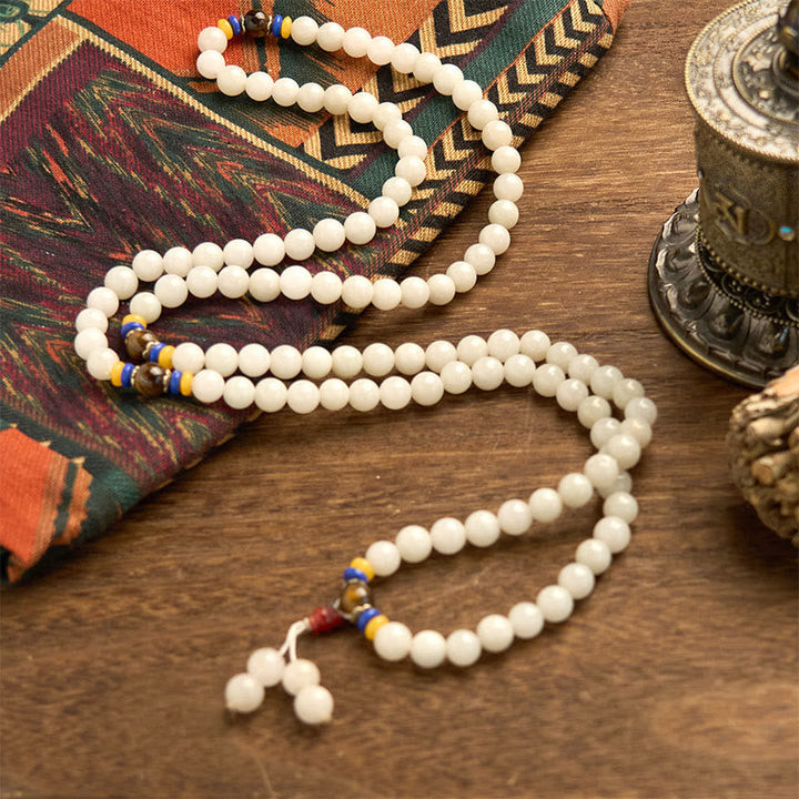 Quartzite 108-Bead Mala Bracelet — product view 9