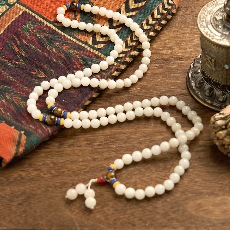 Quartzite 108-Bead Mala Bracelet — product view 10