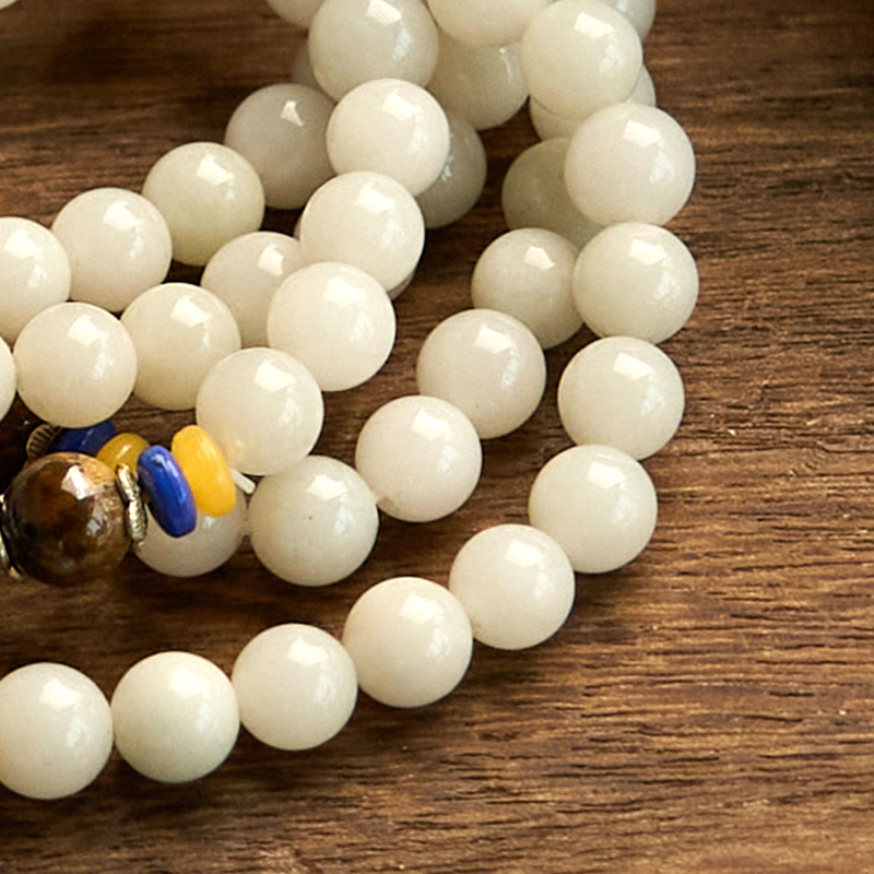 Quartzite 108-Bead Mala Bracelet — product view 12