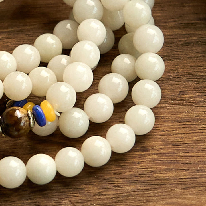 Quartzite 108-Bead Mala Bracelet — product view 12