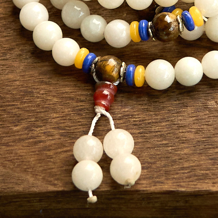 Quartzite 108-Bead Mala Bracelet — product view 15