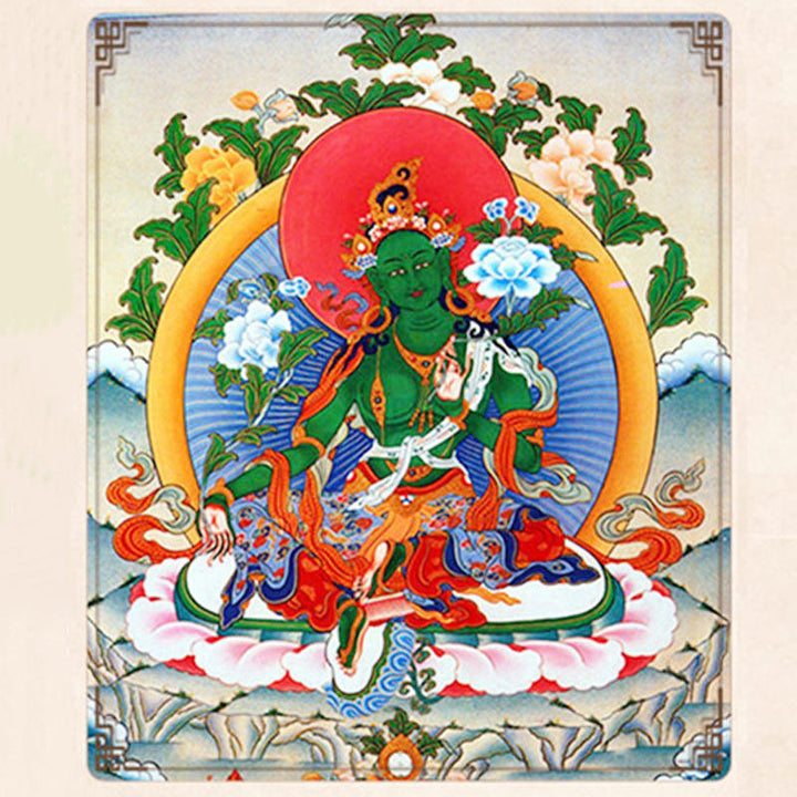 Green Agate Bodhisattva Green Tara 108-Bead Mala Bracelet — product view 6