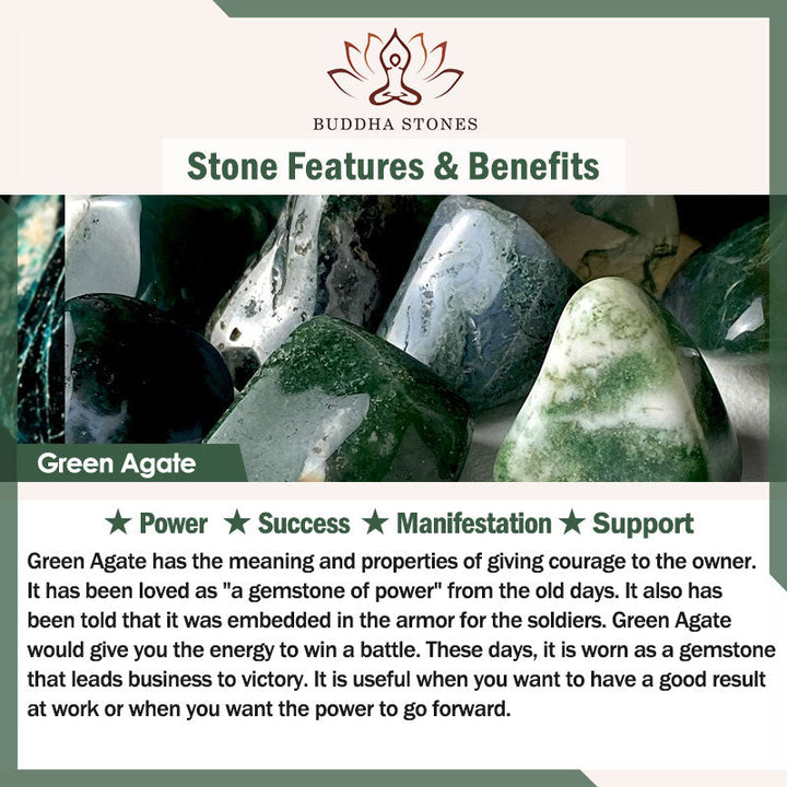 Green Agate 108-Bead Mala Bracelet — product view 6