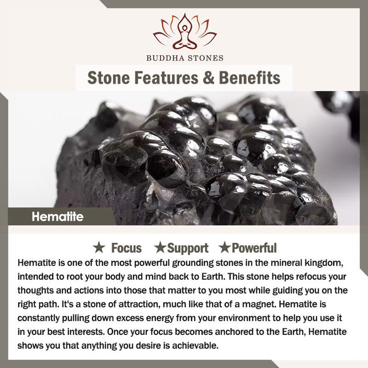 Stone Hematite 108-Bead Mala Bracelet — product view 7