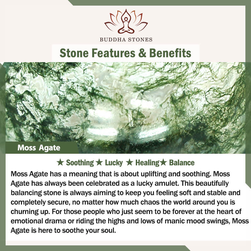 Stone Moss Agate Multi-Turn 108-Bead Mala Bracelet — product view 7