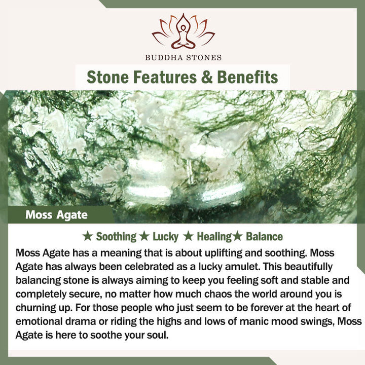 Stone Moss Agate Multi-Turn 108-Bead Mala Bracelet — product view 7