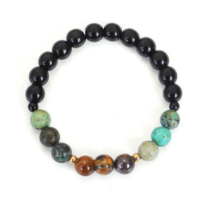 Stone Tiger Eye Turquoise 108-Bead Mala Necklace & Bracelet — product view 4