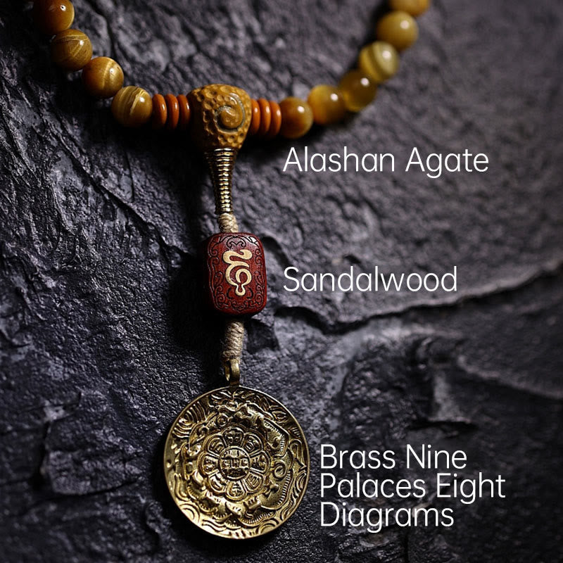 Tiger Eye Copper Dorje 108-Bead Mala Bracelet — product view 12