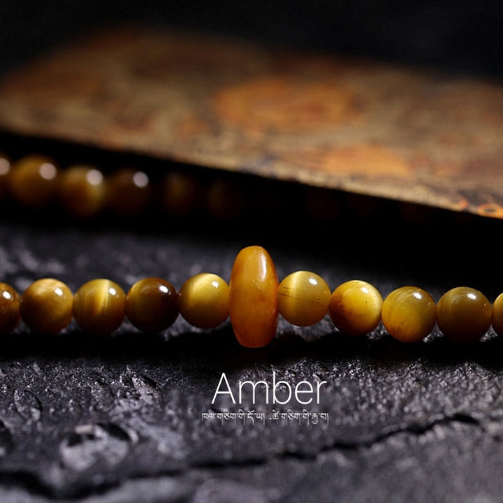 Tiger Eye Copper Dorje 108-Bead Mala Bracelet — product view 14