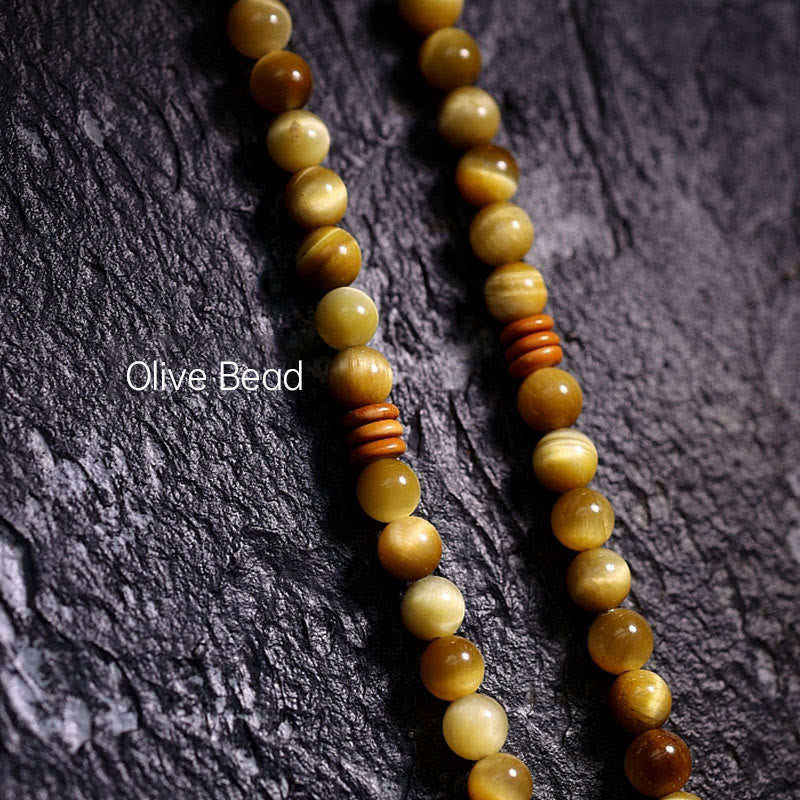 Tiger Eye Copper Dorje 108-Bead Mala Bracelet — product view 16