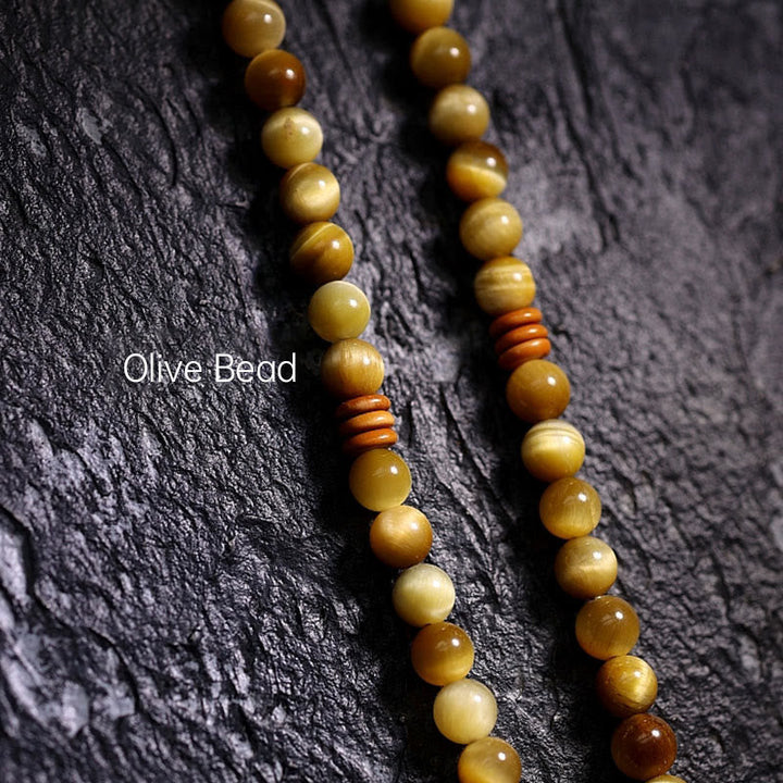 Tiger Eye Copper Dorje 108-Bead Mala Bracelet — product view 16