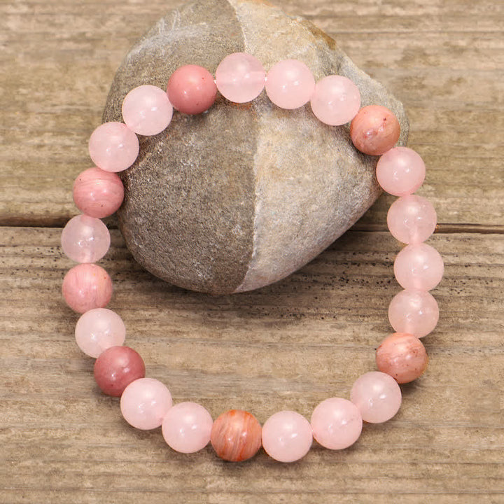 Pink Crystal 108-Bead Mala Bracelet — product view 6