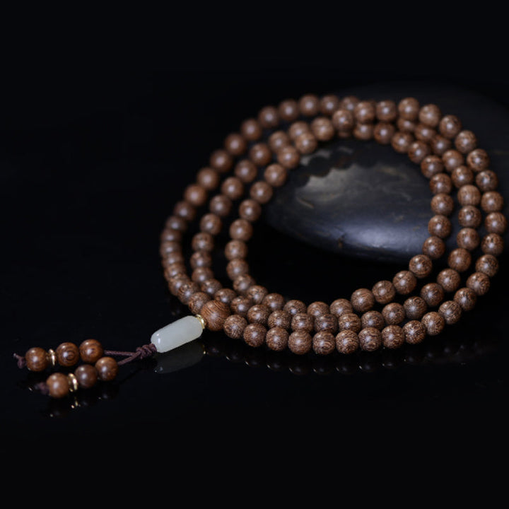 Rosewood Jade 108-Bead Mala Bracelet — product view 2