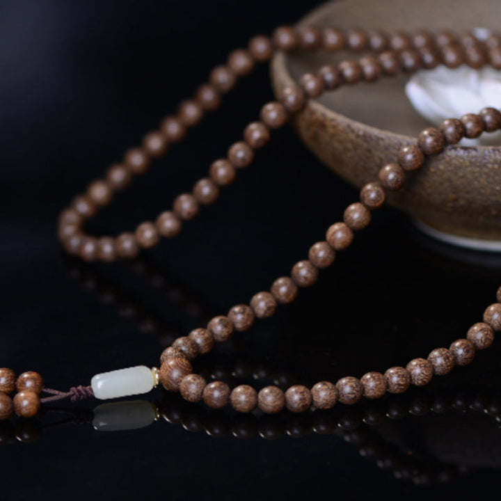 Rosewood Jade 108-Bead Mala Bracelet — product view 3