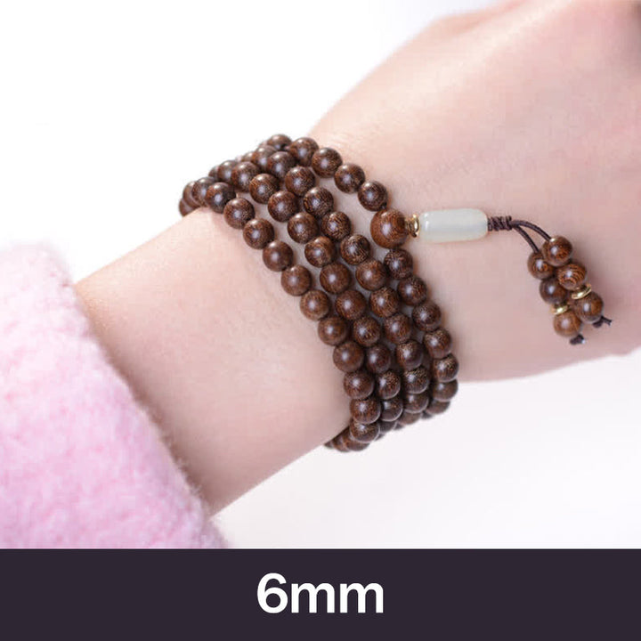 Rosewood Jade 108-Bead Mala Bracelet — product view 4