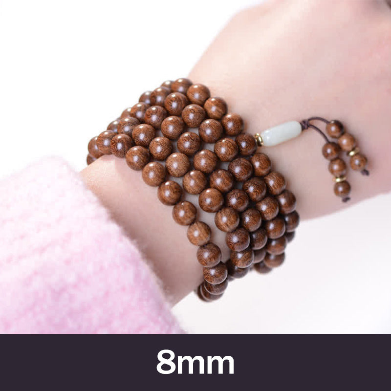 Rosewood Jade 108-Bead Mala Bracelet — product view 5