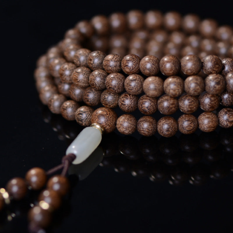 Rosewood Jade 108-Bead Mala Bracelet — product view 7