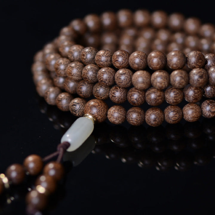Rosewood Jade 108-Bead Mala Bracelet — product view 7
