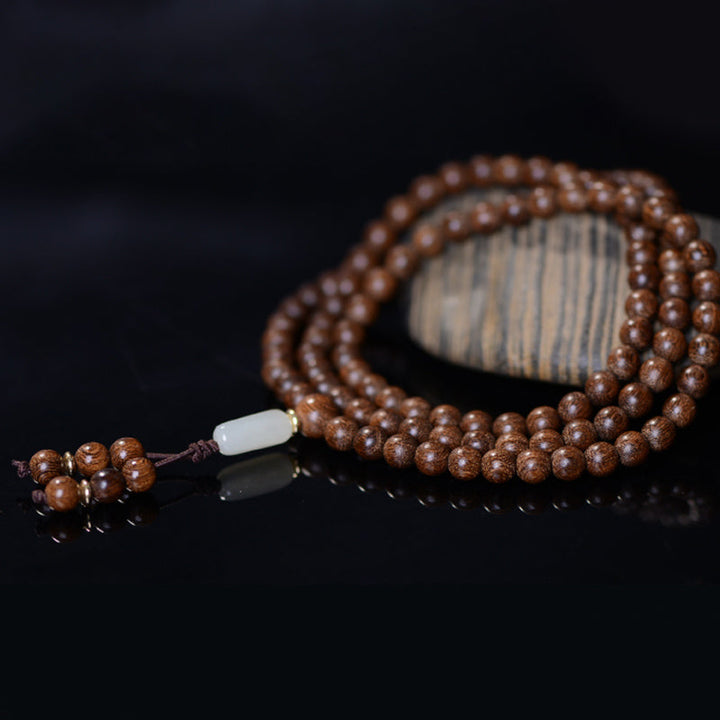 Rosewood Jade 108-Bead Mala Bracelet — product view 8