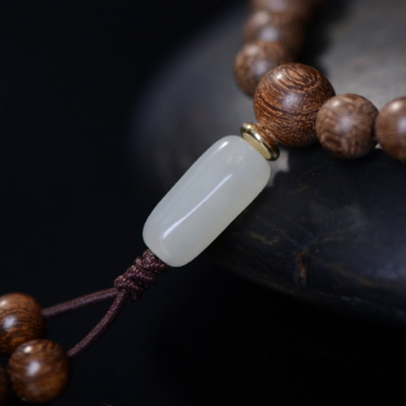 Rosewood Jade 108-Bead Mala Bracelet — product view 12