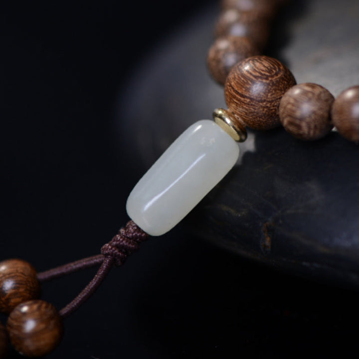 Rosewood Jade 108-Bead Mala Bracelet — product view 12