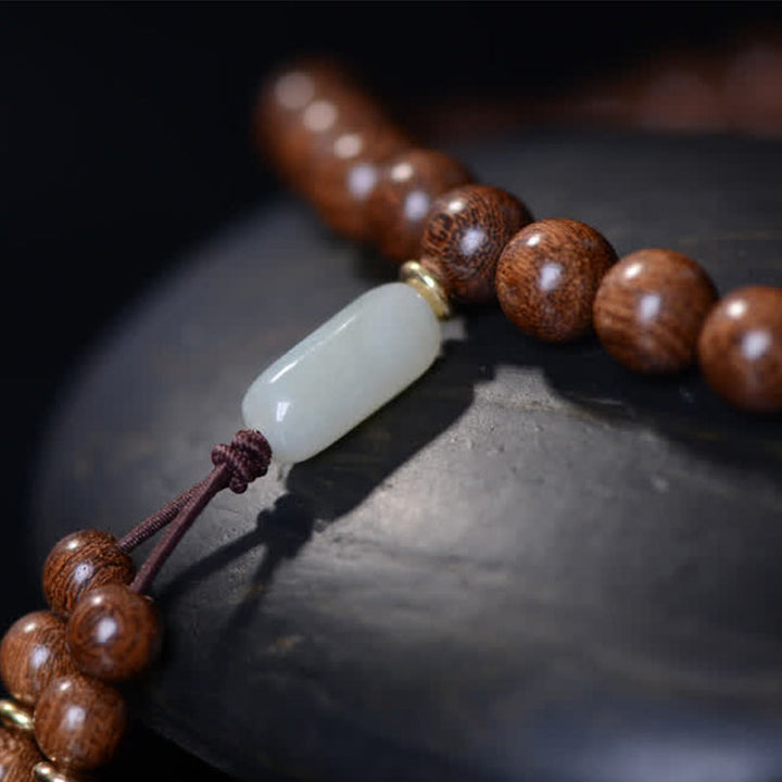 Rosewood Jade 108-Bead Mala Bracelet — product view 13