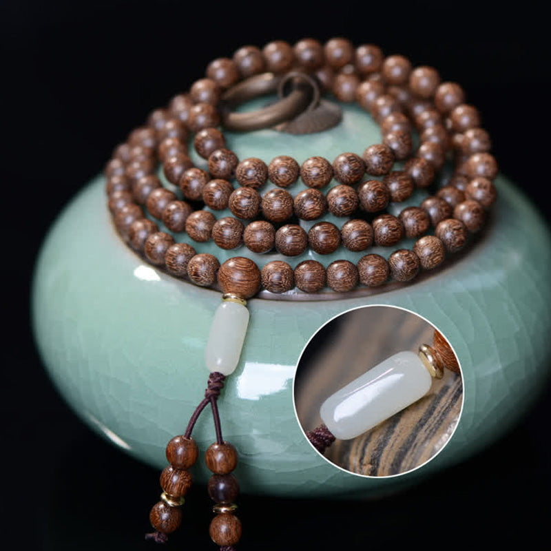 Rosewood Jade 108-Bead Mala Bracelet — product view 14