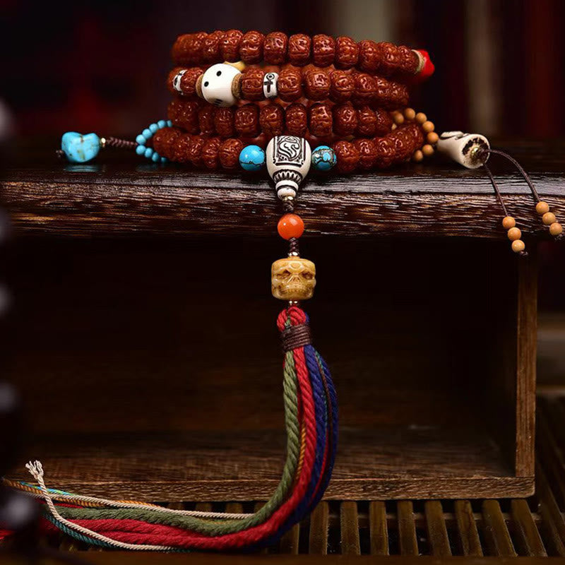 Rudraksha Bodhi Seed 108-Bead Mala — product view 2