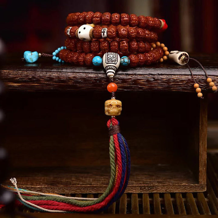 Rudraksha Bodhi Seed 108-Bead Mala — product view 2