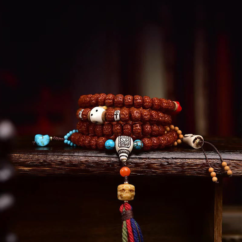 Rudraksha Bodhi Seed 108-Bead Mala — product view 3