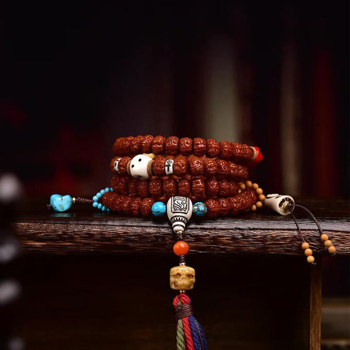 Rudraksha Bodhi Seed 108-Bead Mala — product view 3