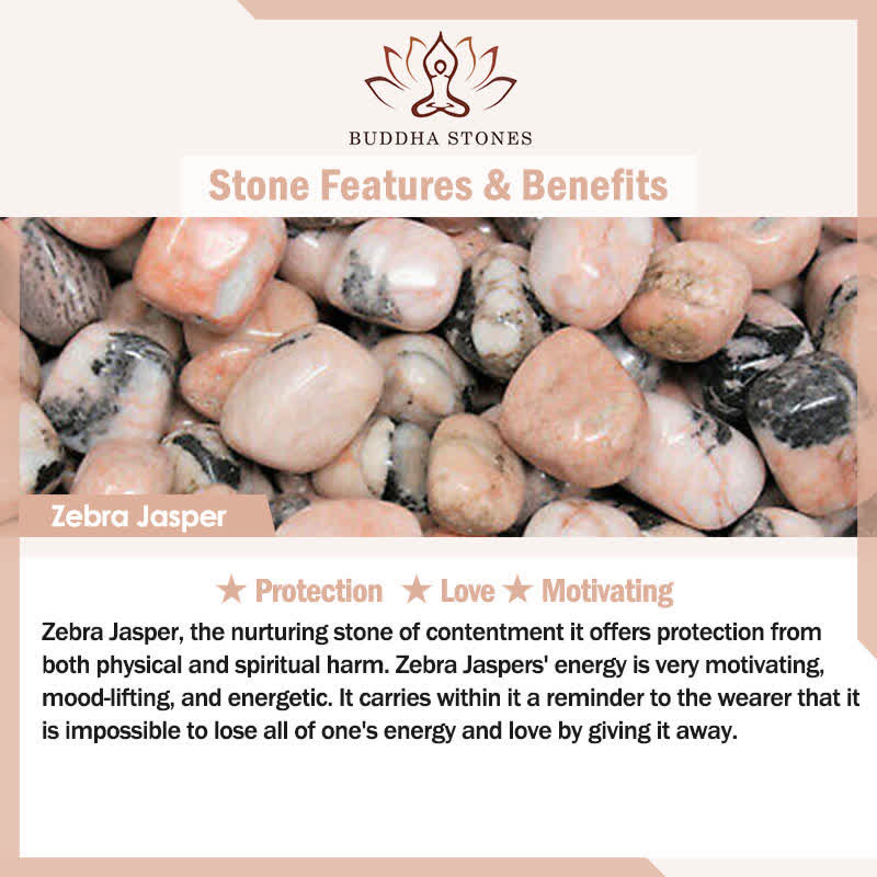 Sodalite Zebra Jasper Crystal Lotus 108-Bead Mala Bracelet — product view 7