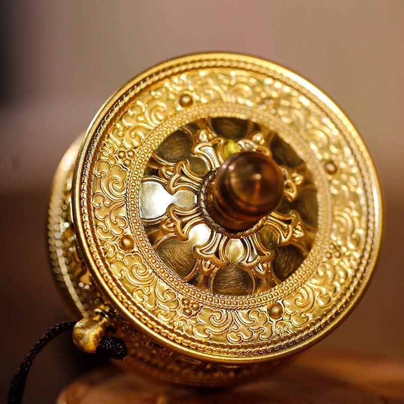 Tibetan sandalwood prayer wheel decoration — view 4