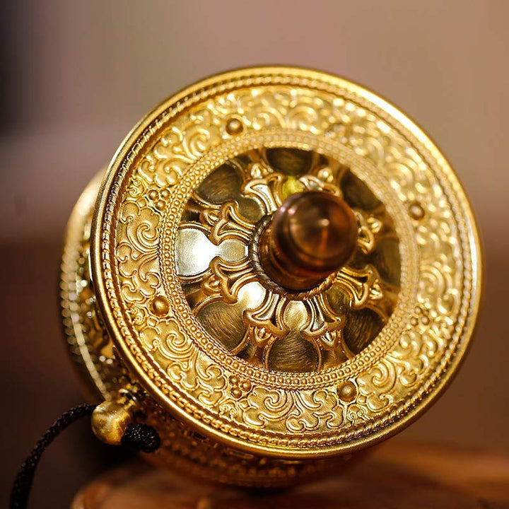 Tibetan sandalwood prayer wheel decoration — view 4