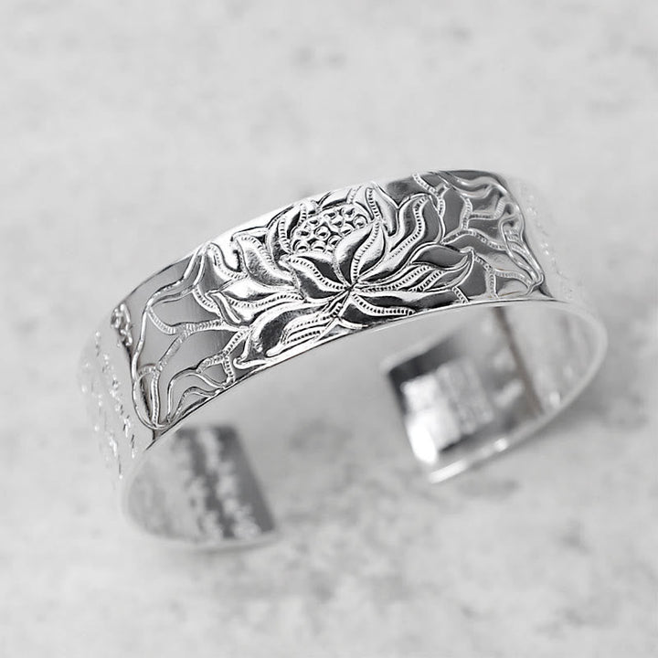 Lotus white copper adjustable bracelet — view 11