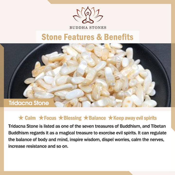 Buddha Stones Natural Tridacna Stone Crescent Moon Blessing Necklace Pendant Necklaces & Pendants BS 12