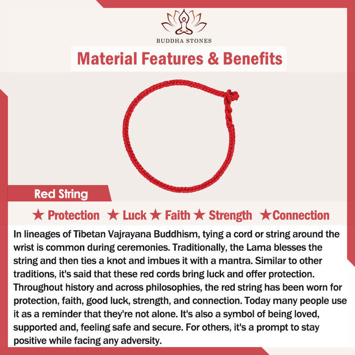 Buddha Stones Natural Hetian Cyan Jade Four-leaf Clover Luck Red Rope Bracelet