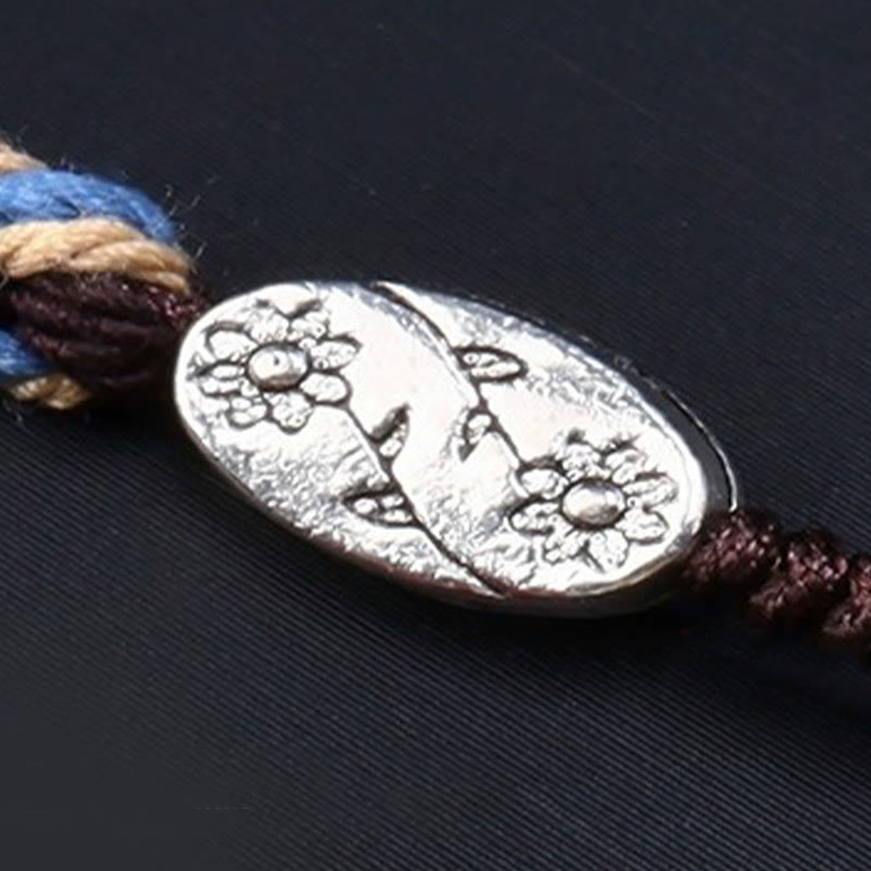 Tibetan nine-eye Dzi bead cord pendant — view 5