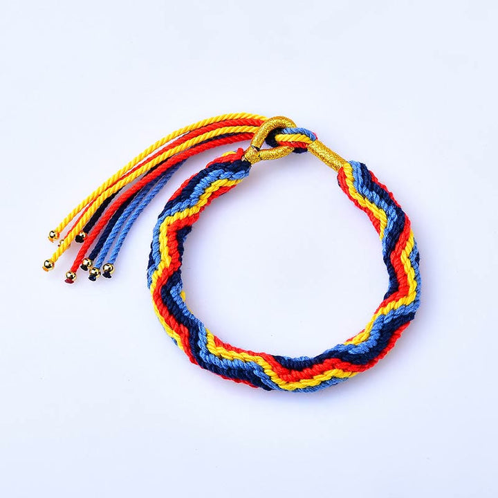 Multicolor cord bracelet styled for everyday layering