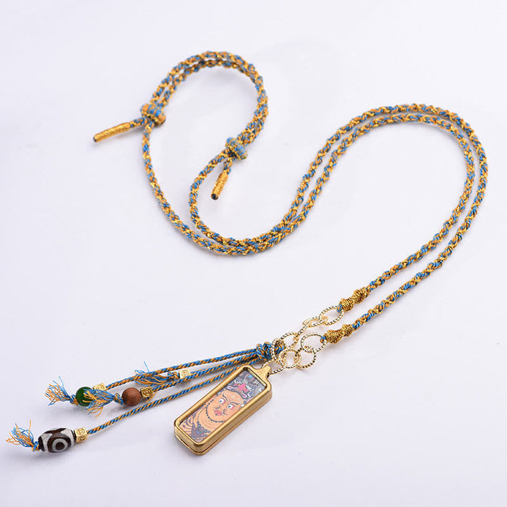Tibetan Titanium Steel Thangka Pendant — view 8