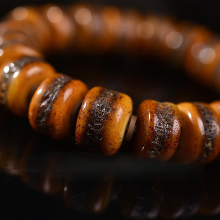 Tibetan bone bead skull bracelet — view 4