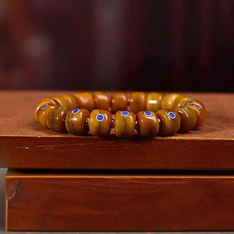 Tibetan bone bead braided cord bracelet — view 8