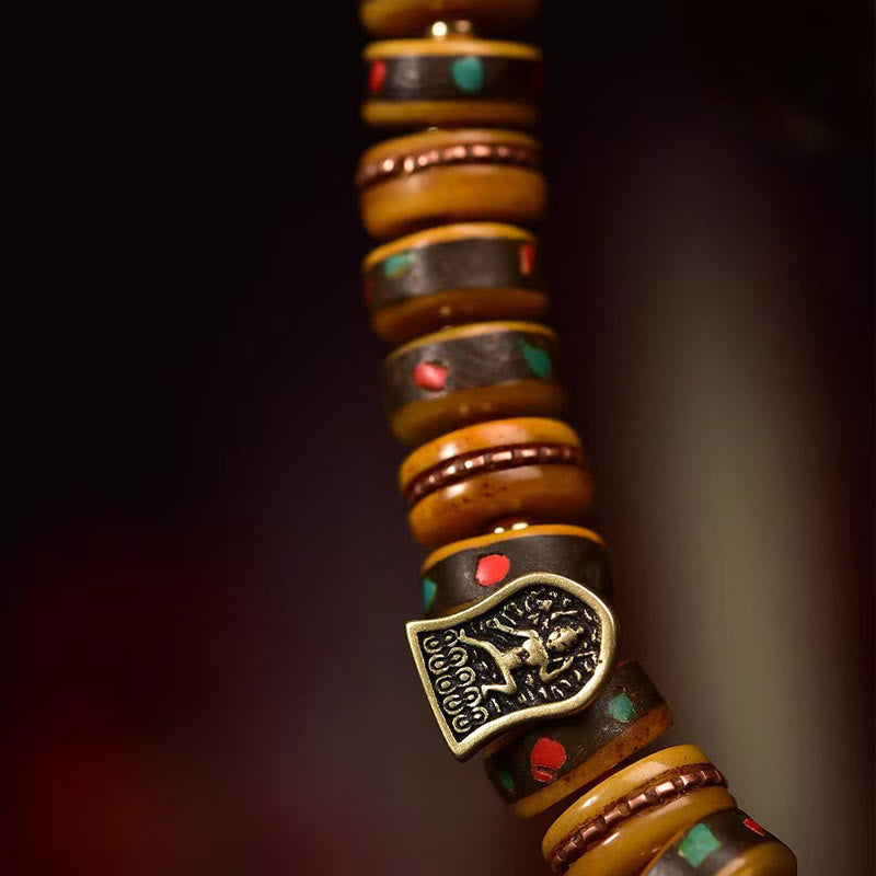 Tibetan camel bone dice tassel bracelet — view 4